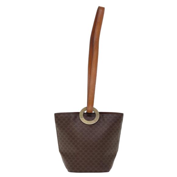 CELINE Macadam Canvas Shoulder Bag Pvc Brown - Picture 2 of 13